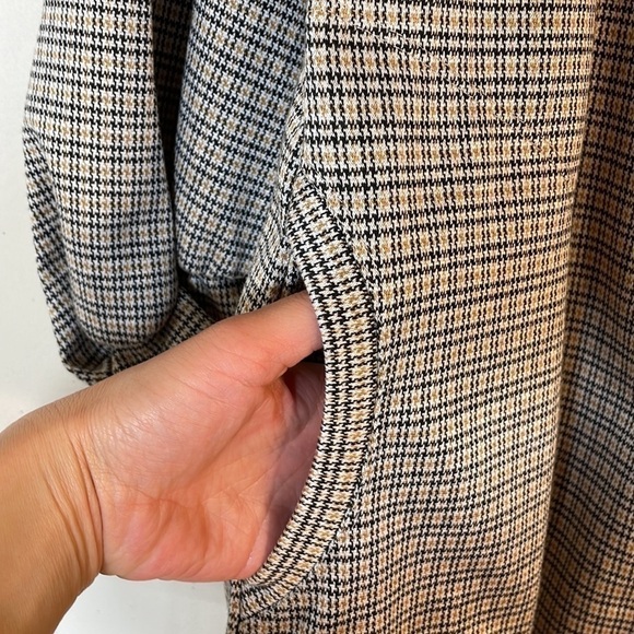 NWT. Max Studio Large Gingham Balloon Sleeve Pocket Shift Dress. - Picture 7 of 12